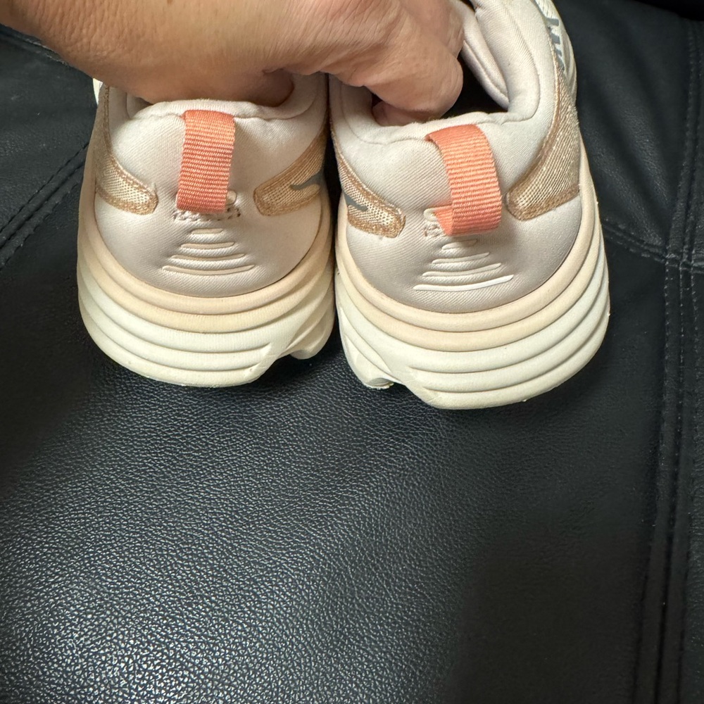 Hoka Women's Cream and Gold Athletic Shoes - Picture 5 of 7